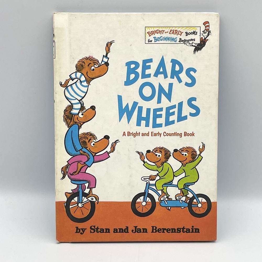 Vintage 1969 Bears On Wheels Stan Jan Berenstain Hardcover Book Club Edition